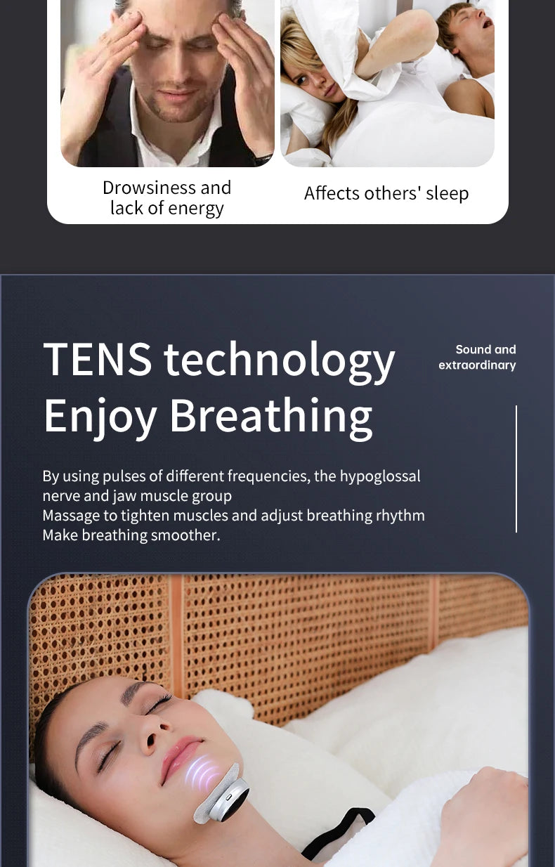 Smart Anti-Snoring Devices Magnetic Anti Snore EMS Easy Breathe Improve Sleeping Aid Apnea Guard Night Device Dropshipping