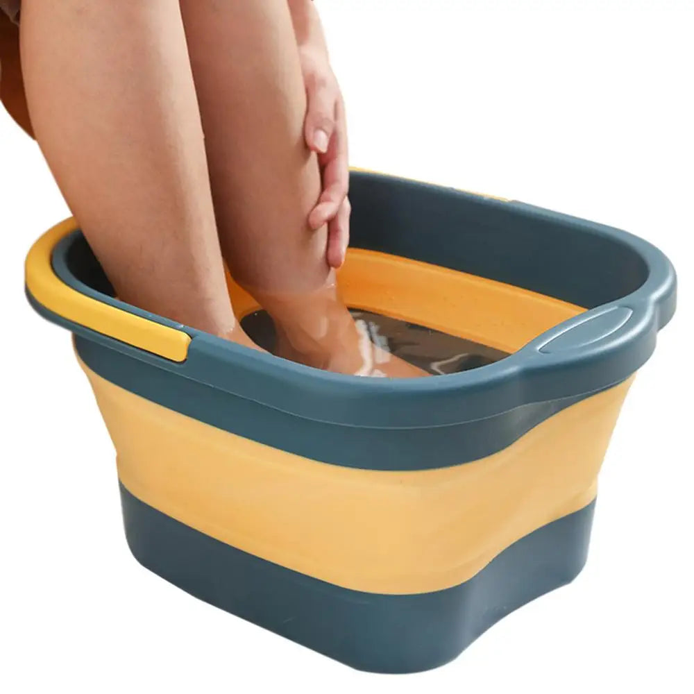 Folding Foot Bathtub Foot Soak Bath Tub With Massaging Rollers Stress Relief Foot Spa For Family Pedicure Soaking Tired Feet
