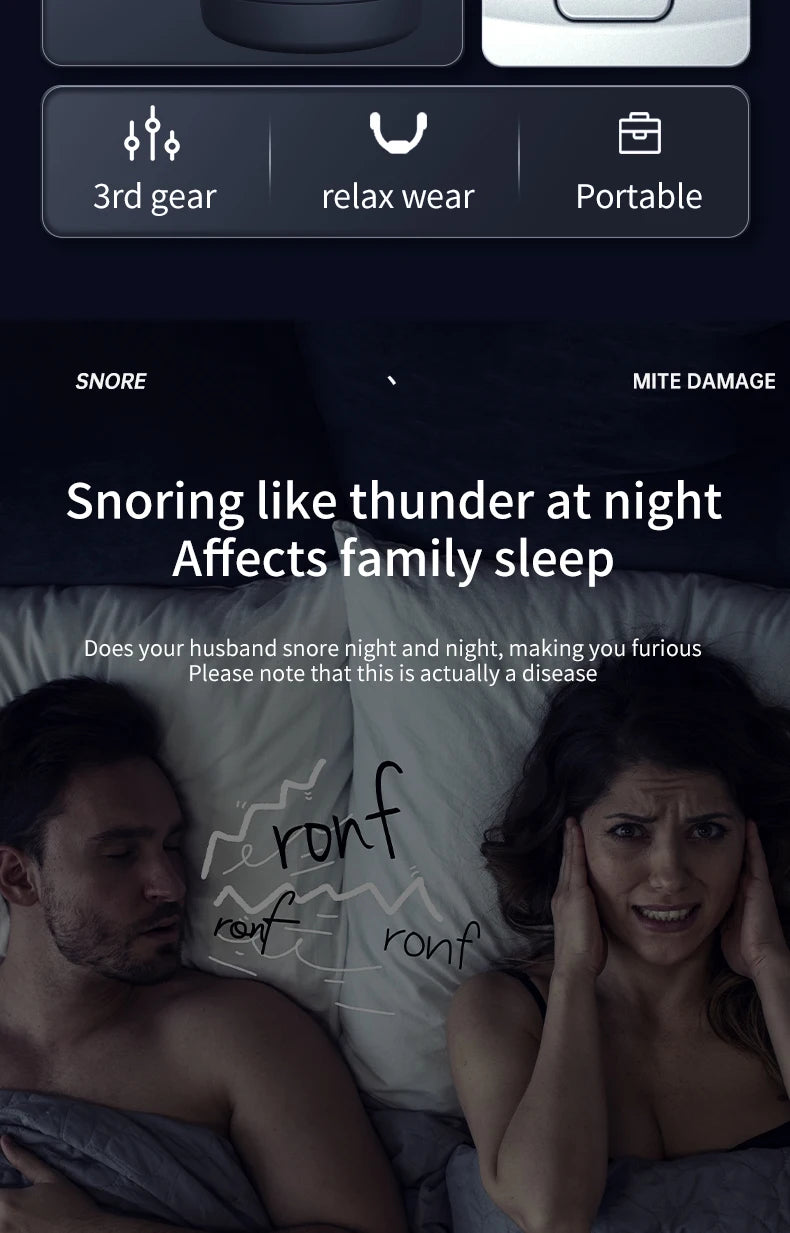Smart Anti-Snoring Devices Magnetic Anti Snore EMS Easy Breathe Improve Sleeping Aid Apnea Guard Night Device Dropshipping