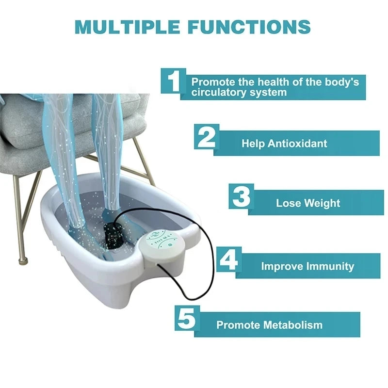 Foot Detox Ionic Spa Massager Machine Mini Electric Foot Spa Bath Cleanse Foot Best Care Arrays Aqua Footspa Bath Therapy Relax