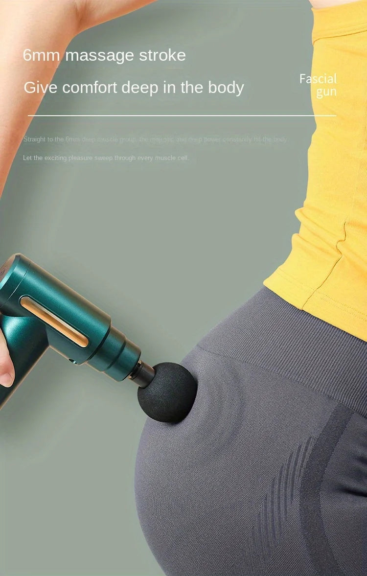 1 Massage Gun, Handheld Deep Muscle Massager for Body, Back, and Neck Pain, Ultra-Compact and Elegant Design, High Torque Drive, 6 Modes and 6 Gears