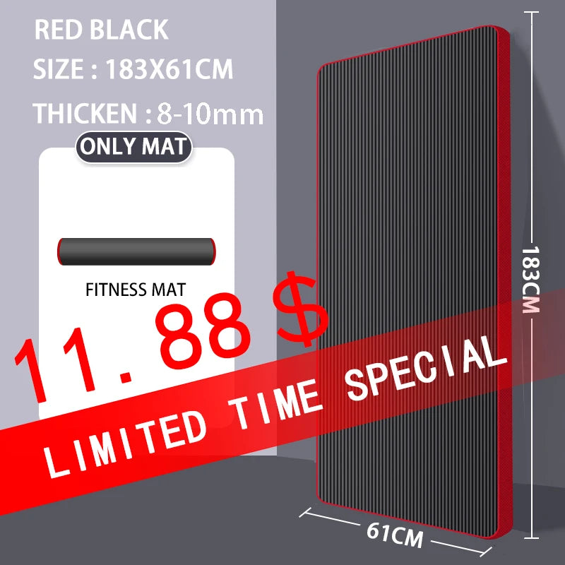 Yoga Mat Meditation Mat for Fitness Pilates Exercise At Home Gymnastics Thick Equipment Body Building Sports Nonslip