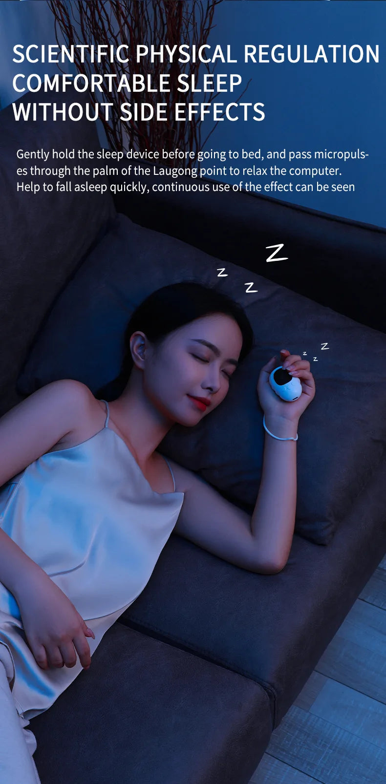 Handheld Sleep Aid Device Relaxation Pressure Relieve Insomnia Instrument Help Sleep Night Anxiety Therapy Relief Sleep Device