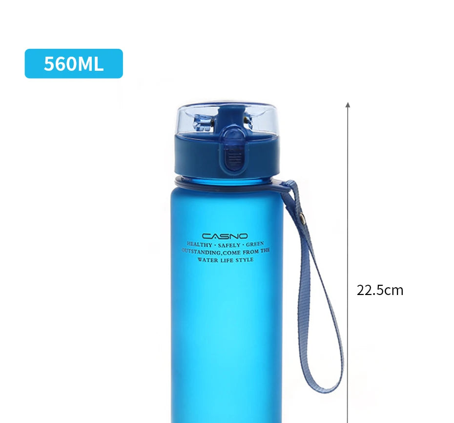 400/560ml Water Bottle Sports Drinking Bottle Portable Leak Proof Shaker Bottle Plastic Drinkware Outdoor Sport Fitness BPA Free