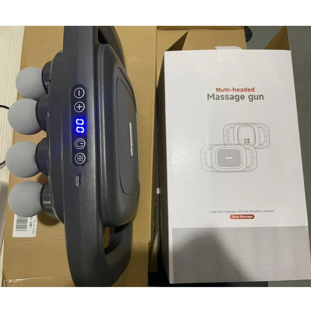 8 Massage Heads Massage Gun Deep Tissue Muscle Relax High Power Wireless High Frequency Vibration Masajeador