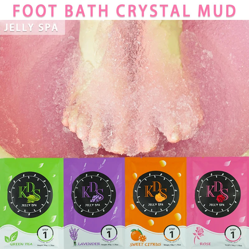 Foot Care Home Jelly Spa Exfoliation 100g Rose Lavender Crystal Mud Foot Bath Salt Foot Bath Foot Therapy