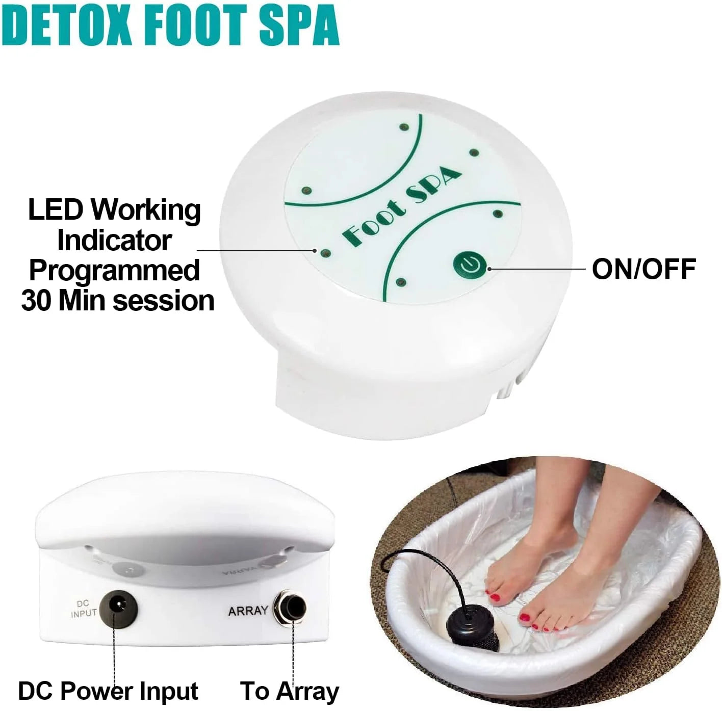 Foot Detox Device Ionic Feet Spa Machine Foot Massager Bath Ion Cleanse Footspa Detoxification Relieve Fatigue Promote Good Tool