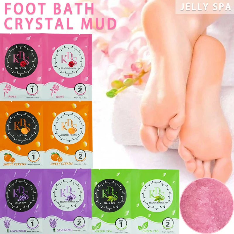 Foot Care Home Jelly Spa Exfoliation 100g Rose Lavender Crystal Mud Foot Bath Salt Foot Bath Foot Therapy