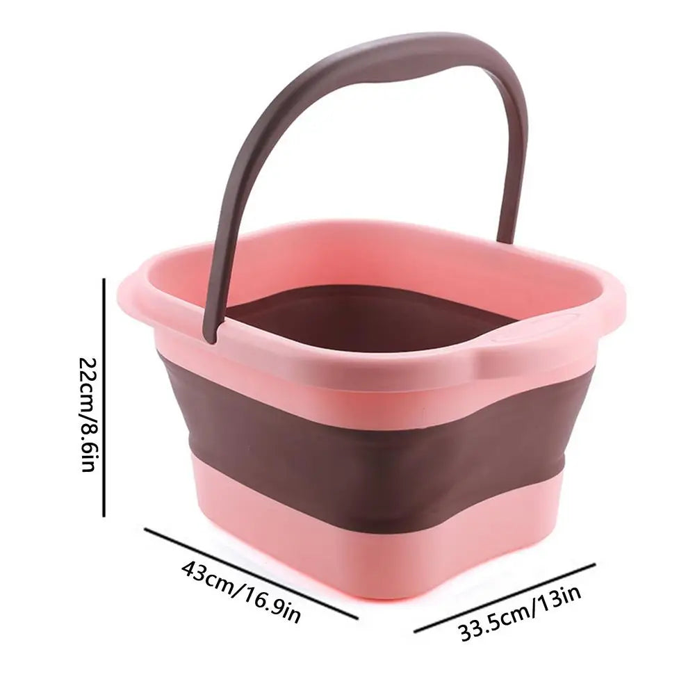 Folding Foot Bathtub Foot Soak Bath Tub With Massaging Rollers Stress Relief Foot Spa For Family Pedicure Soaking Tired Feet