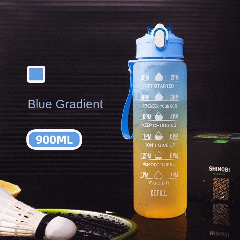 Water Bottle Motivational Sport Water Bottle Leakproof Drinking Bottles Outdoor Travel Gym Fitness Jugs For Kitchen
