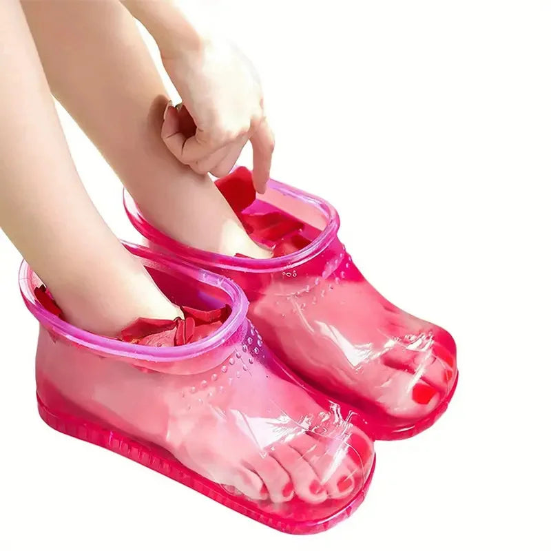 Foot Tub Foot Soaking Shoes Bath Massage Therapy Boots Portable Massage Home Feet Relaxation Slipper Acupoint Health Care