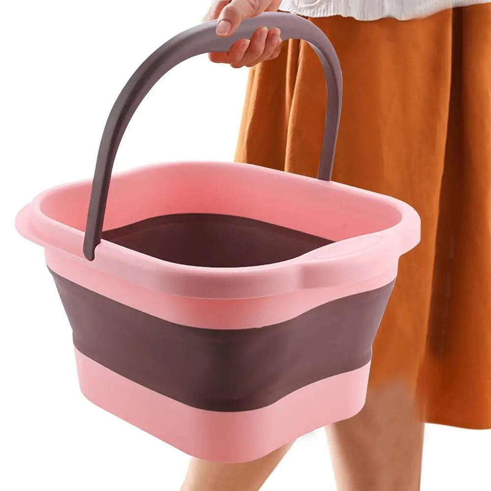 Folding Foot Bathtub Foot Soak Bath Tub With Massaging Rollers Stress Relief Foot Spa For Family Pedicure Soaking Tired Feet