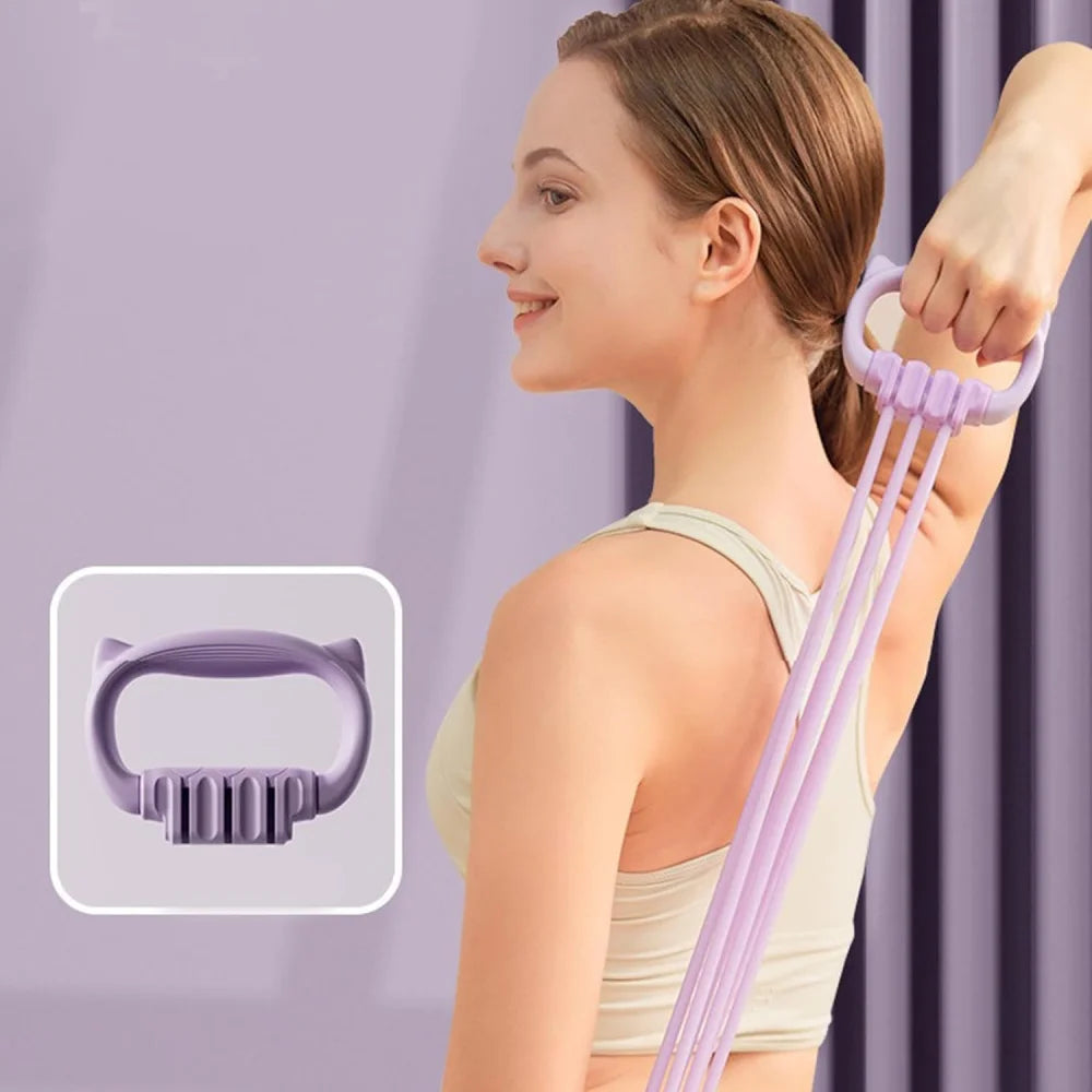 The resistance band with handle and the sports band with detachable resistance tube are suitable for exercise, physical therapy,