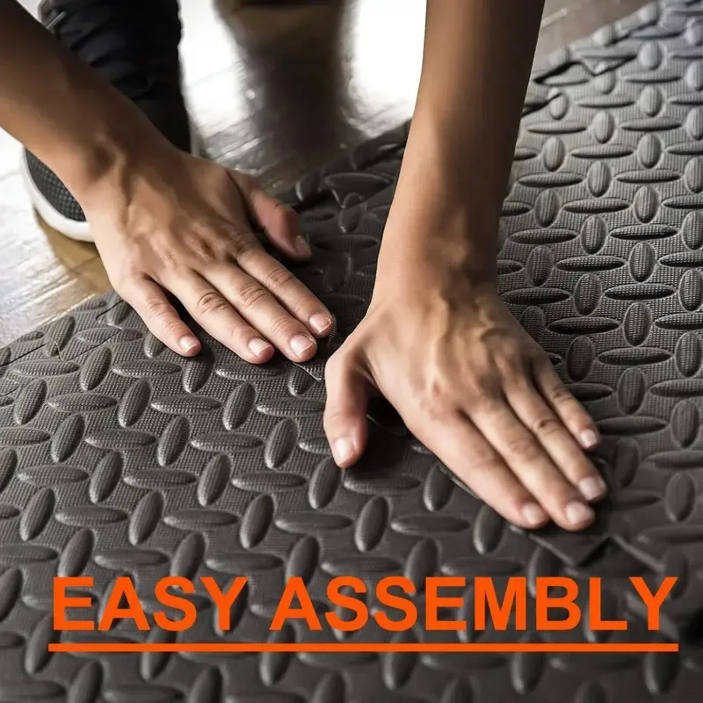 8-Piece Interlocking Gym Mat 2.5cm Thick Non-slip Shock-absorbing Washable Yoga Mat Suitable for Gyms Living Rooms Garages Etc