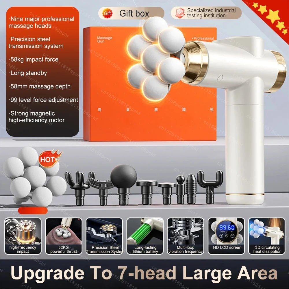 Massage Gun Smart Hit Fascia Gun for Body Back Waist Shoulder Massager Relaxation Fitness Electric Muscle Masajeador Slimming
