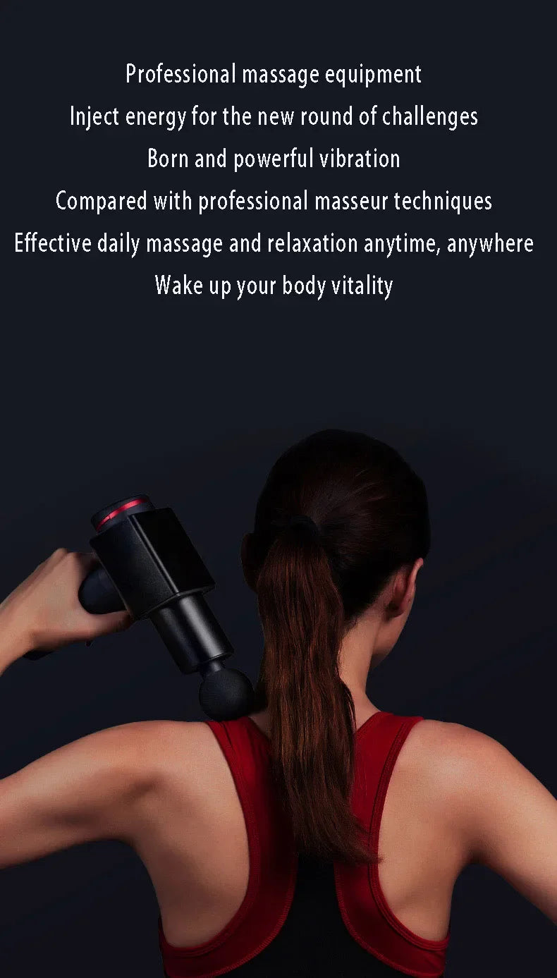 Professional Massage Gun 220W 30KG Strong Force Powerful Deep Muscle Massager Brushless Motor for Training Home Gym