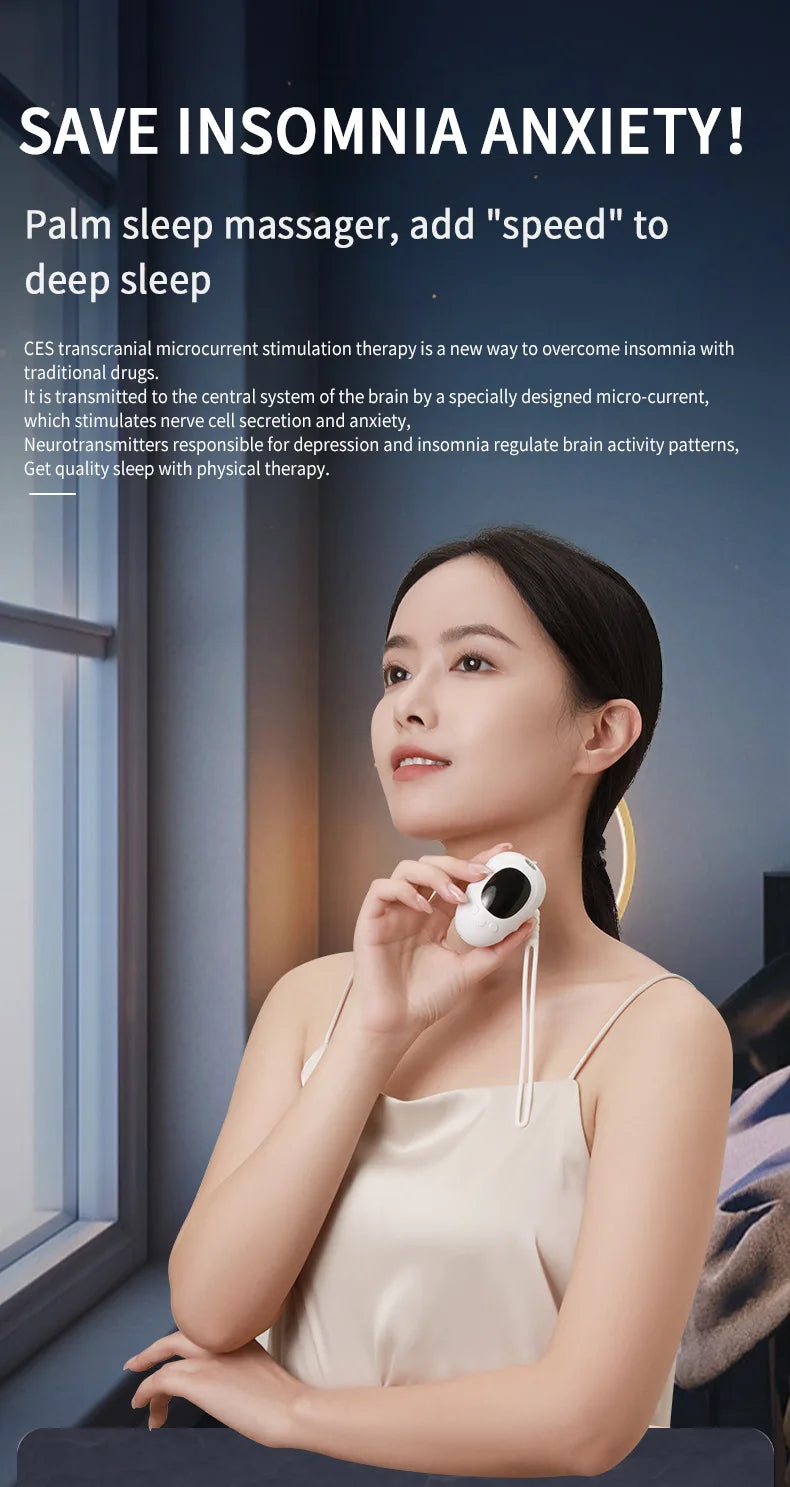 Handheld Sleep Aid Device Relaxation Pressure Relieve Insomnia Instrument Help Sleep Night Anxiety Therapy Relief Sleep Device