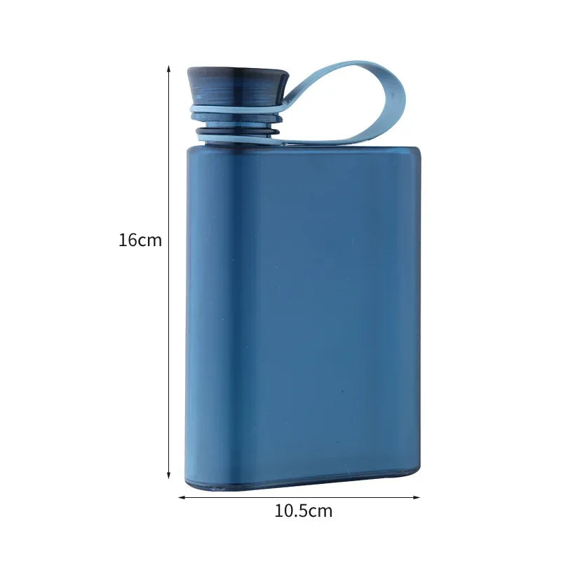 500ML Square Water Bottle Portable A5 Flat Style Water Cup With Handle Outdoor Sports Drinks Kettle Notebook Bottle Drinkware